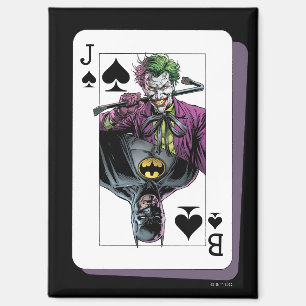 Joker en Batman Schoppenaas speelkaart Illustratie Magneet