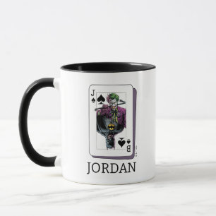 Joker en Batman Schoppenaas Speelkaart Illustratie Mok