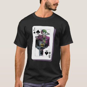 Joker en Batman Schoppenaas Speelkaart Illustratie T-shirt