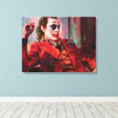 joker film Premium Wrapped Canvas (gloss) (Insitu (Houten vloer))