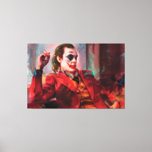 joker film Premium Wrapped Canvas (gloss) Afdruk