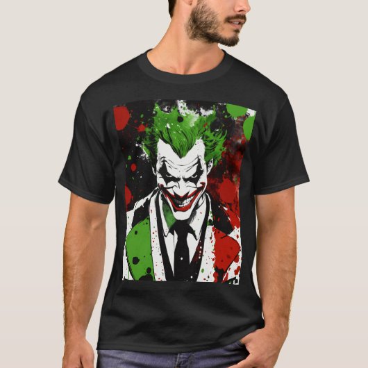 Joker gezicht ontwerp Tshirt (Voorkant)
