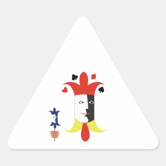 Joker Heads Driehoek Sticker (Voorkant)