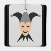 Joker Kaart Emoji Keramisch Ornament (Achterkant)