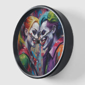 JOker Love Grafitty Harley Quinn Horloge murale Co (Angle)