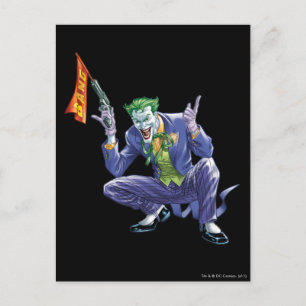 Joker met nep-pistool briefkaart