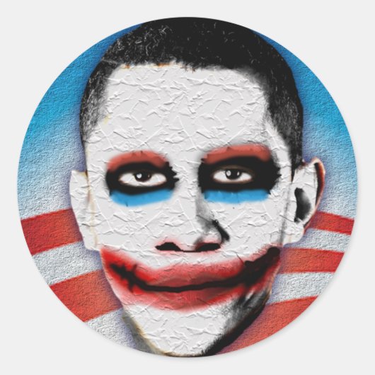 Joker Obama Ronde Sticker (Voorkant)