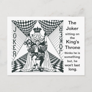 Joker op Koning's troon - Briefkaart