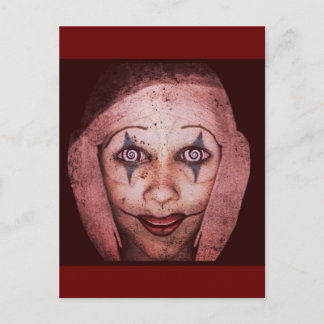 Joker Raggif-Ann Clown with Swirly Eyes Briefkaart