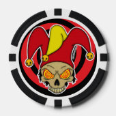  Joker Red Yellow Swirl Eyes Screwball Graphics Poker Chips (Voorkant)