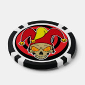  Joker Red Yellow Swirl Eyes Screwball Graphics Poker Chips (Enkel)