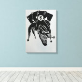 Jokers Wild Hand Painted by Mark Elsen Canvas Afdruk (Insitu (Houten vloer))