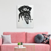 Jokers Wild Hand Painted by Mark Elsen Canvas Afdruk (Insitu (Woonkamer))