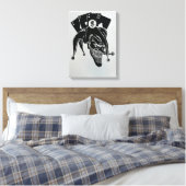 Jokers Wild Hand Painted by Mark Elsen Canvas Afdruk (Insitu (Slaapkamer))