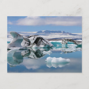Jokulsarlon Glacial Lake in IJsland Panorama Briefkaart