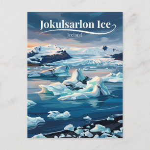Jökulsárlón gletsjerlagune IJsland Briefkaart