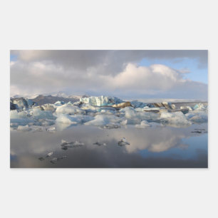 Jokulsarlon gletsjermeer IJslandse rechthoek stick Rechthoekige Sticker