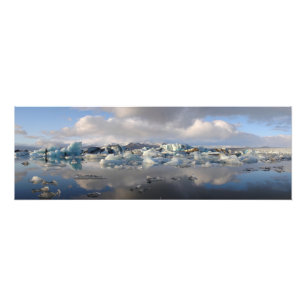Jokulsarlon-gletsjermeer in IJsland, fotoprint Foto Afdruk