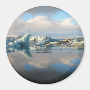 Jokulsarlon iceberg-spiegeling van magnet magneet