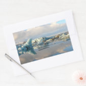 Jokulsarlon ijsberg meer rechthoek sticker (Envelop)
