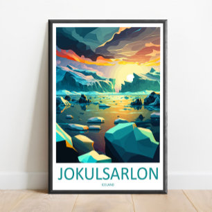 Jokulsarlon Reisprint Muurkunst Jokulsarlon Muur Poster
