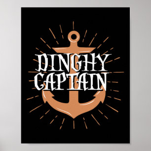 Jol Kapitein Grappige Zeilende Bemanning Bootgesch Poster