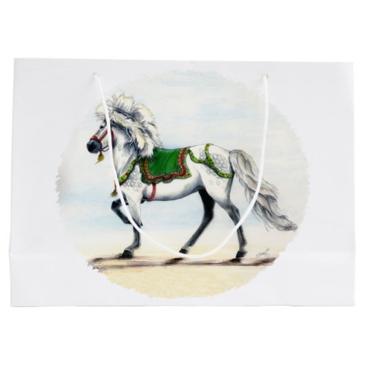 Jol KerstIJslandse paarden Groot Cadeauzakje (Achterkant)