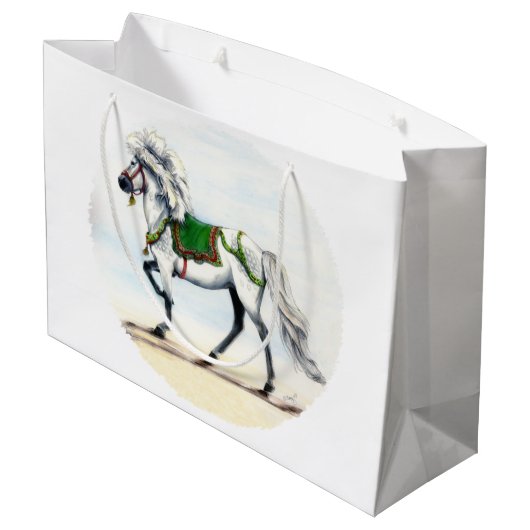 Jol KerstIJslandse paarden Groot Cadeauzakje (Achterkant Gekanteld)