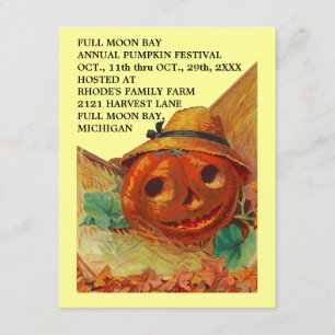  JOL PUMPKIN HARVEST Carving Invitations Kaart