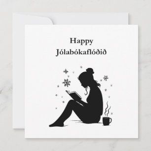Jolabokaflod - IJslandse Boekenvloed Feestdagenkaart