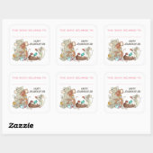 Jolabokaflod Muizenboek Eigendom Van Vierkante Sticker (Vel)