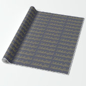 Jólabókaflóð Slate Grey Kerstboek Vloed Cadeaupapier (Uitgerold)