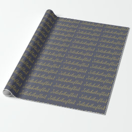 Jólabókaflóð Slate Grey Kerstboek Vloed Cadeaupapier