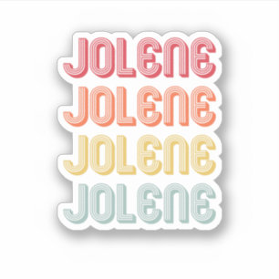 Jolene Gift Name Personalized Retro  80S 90 Sticker