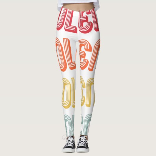 JOLENE Gift Name Persoonlijke Retro  80-90 Leggings (Voorkant)