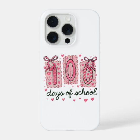 Joli 100 jours d'école cœurs roses classe (Verso)