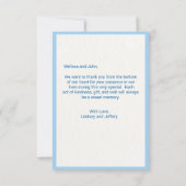 Joli 3 petits Baby showers de cochons Carte de rem (Dos)