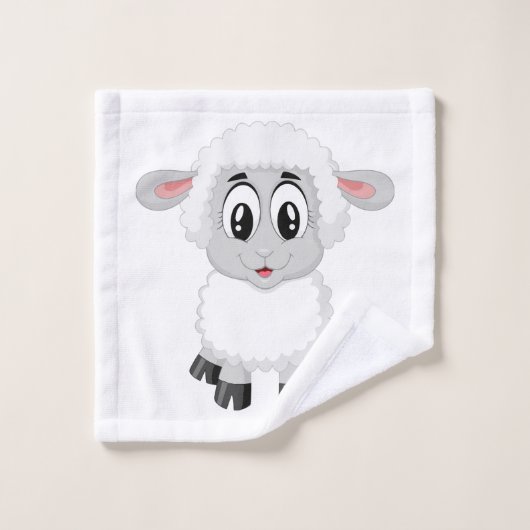 Joli agneau de ferme bébé (Gant de toilette)