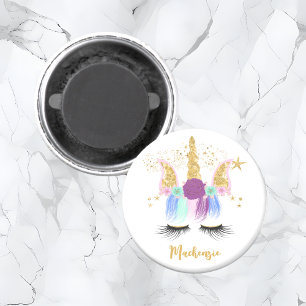 Joli aimant à licorne florale