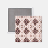 joli aimant à motif rose et violet (Recto/Verso)