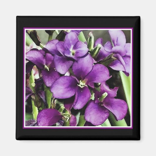 joli aimant de fleur violette (Devant)