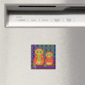 Joli aimant de hibou caricaturale décoratif (In Situ (Lave-vaisselle))