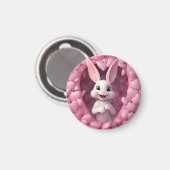 Joli aimant de la Saint-Valentin lapin (Recto/Verso)