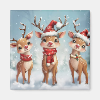 Joli aimant de renne de Noël