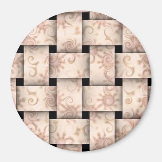 joli aimant de tissage rose (Devant)