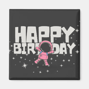 Joli Aimant Espace d'Anniversaire Astronaut