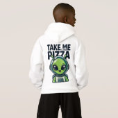 Joli Alien Emmène-Moi Vers Ta Pizza Astronaute (Dos entier)
