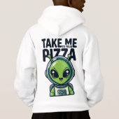 Joli Alien Emmène-Moi Vers Ta Pizza Astronaute (Dos)