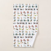 Joli Alphabet ABC Animaux (Serviette à main)