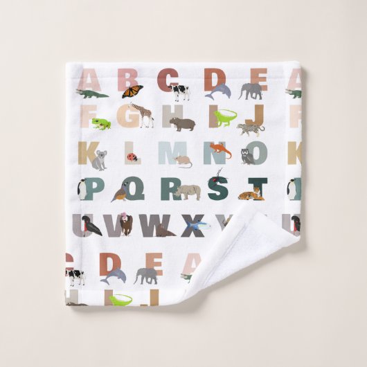 Joli Alphabet ABC Animaux (Gant de toilette)